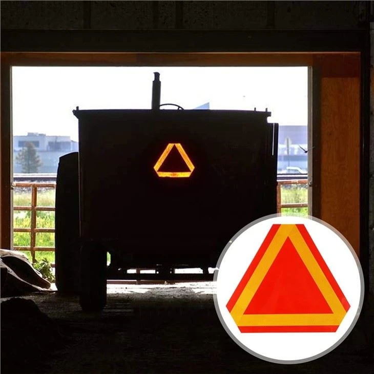 Triangle Caution Sign Reflective Slow Moving Vehicle Sign Board Reflector Stickers