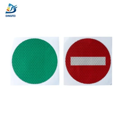 ট্র্যাফিক হ্যান্ডহেল্ডের জন্য হানিকম্ব রিফ্লেক্টিভ স্টপ গো সাইন স্টিকার